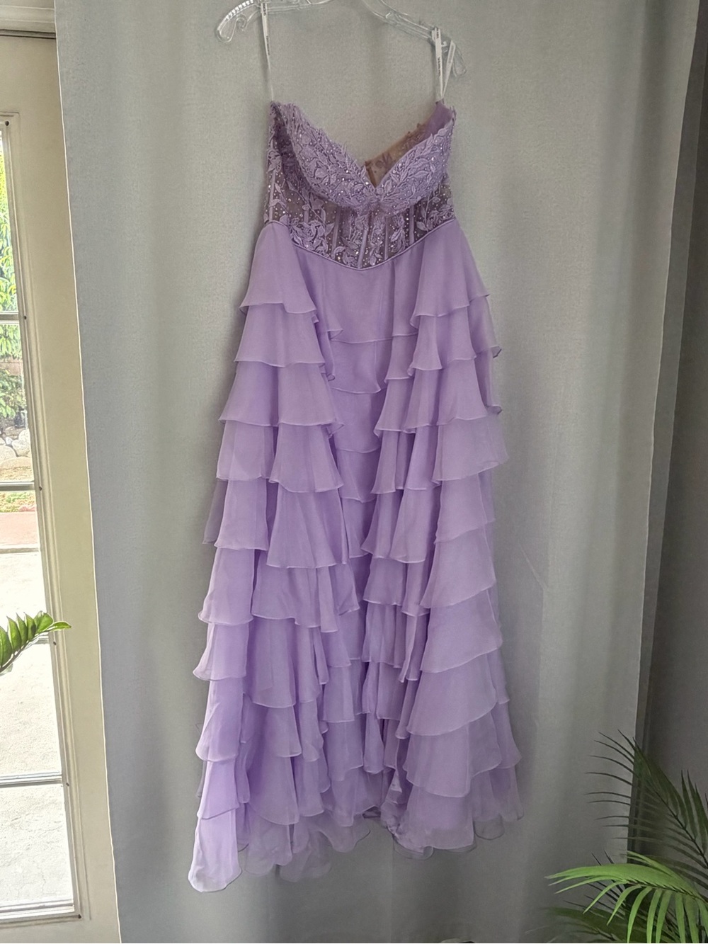 Sherri Hill Lavender Asymmetrical Dress